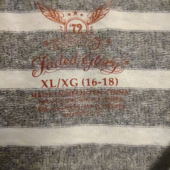 Faded Glory Gray striped Top - Picture 3 of 5